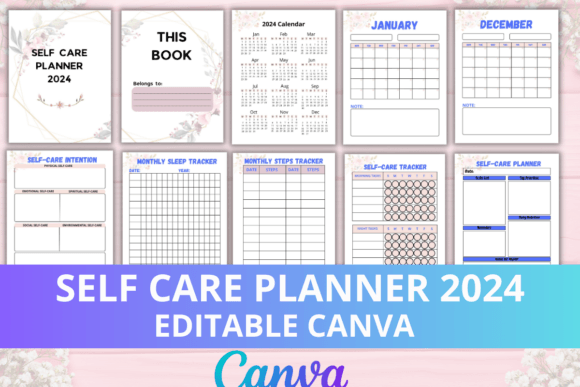 Editable Self-Care Planner Template