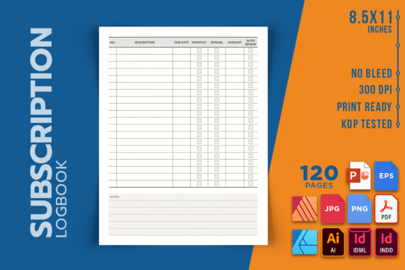 Take Control of Your Recurring Payments: The Essential Subscription Logbook
